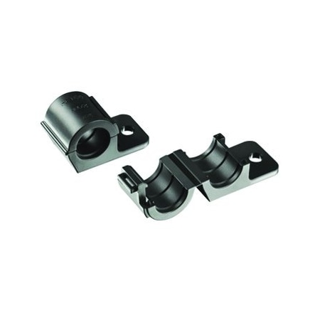 Heyco Cable Clamp, Nylon 6/6, 1 in Bundle Dia., Black, 25 PK 15471B