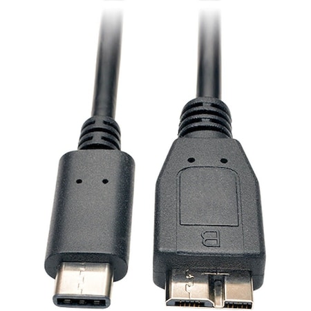 Tripp Lite USB 3.1 GEN 1 5 GBPS CABLE USB TYPE-C USB-C TO MICRO-B M/M 3-FT U426-003