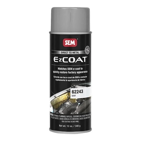 Sem EZ Coat Direct-To-Metal Coating, 16 oz, Gray, 13 sq-ft at 1 mil DFT Coverage 62243