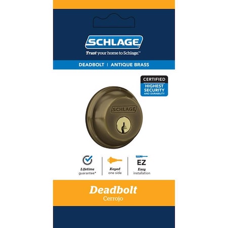 Schlage Deadbolt Sgl  Ab Vp B60 N G 609