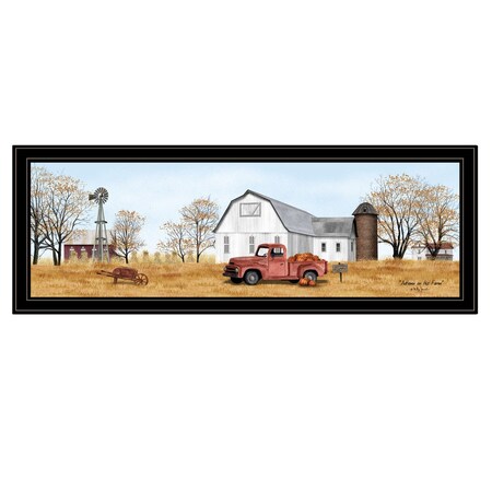 Homeroots Autumn on Farm 4 Black Framed Print Wall Art 404564