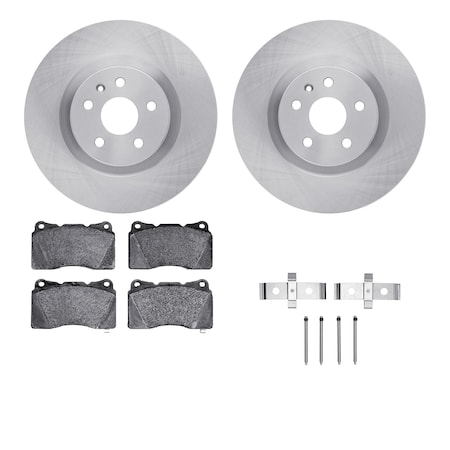 Dynamic Friction Co DFC Brake Rotor with 5000 Brake Pads and Hardware Kit 6512-45128