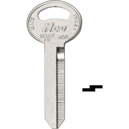 Kaba Ilco Ford Nickel Plated Automotive Key H50 / S1167FD, 10PK AP99990903