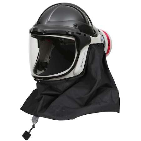 Pureflo PureFlo ESM+ PF60 PAPR, Black Hard Hat INT/EXT Switch, HE filter, Black Stedprene Neck Cape PR05814-B-0A1