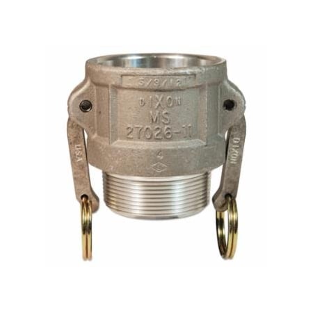 Dixon Valve Andrews Type B Cam and Groove Couplers, 2 in (NPT) Male, Aluminum 238-200-B-AL