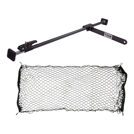 Mytee Products 40in - 70in Ratchet Cargo Bar Adjustable w/ Divider Bar & Storage Net CargoBar-M70-DB