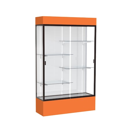Ghent Lighted Floor Display Case 48x80x16, White 3174WB-BZ-OR