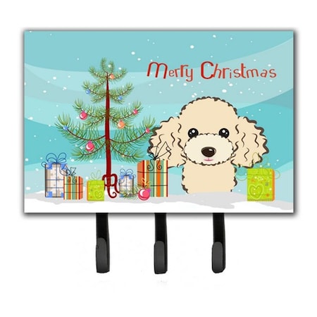 Carolines Treasures Christmas Tree and Buff Poodle Leash or Key Holder BB1630TH68