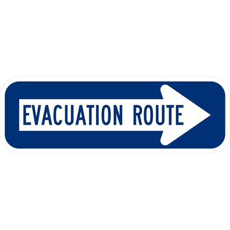Lyle Evacuation Route >, 18x6, Non-Reflective, White G-11444-NA_18x6