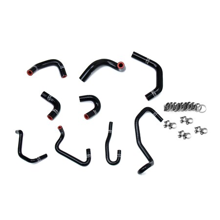 Hps Performance High Temp Reinforced Silicone Ancillary Coolant Hose Kit, Black,  57-1581A-BLK