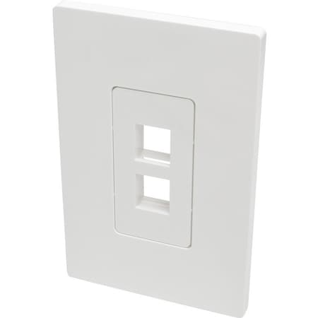 Tripp Lite SINGLE-GANG 2-PORT WALL PLATE KEYSTONE CAT5/6 USB HDMI DPORT RCA N080-102
