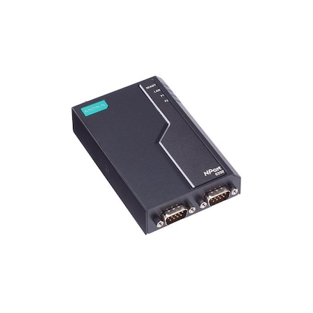 Moxa 2nd Gen 2-port RS-232/422/485 to Ethernet secure device server, w/ adapter NPort 6250-G2