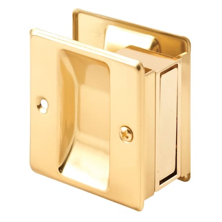 Primeline Tools Pocket Door Pull, 2-1/2"L x 1-3/8"W, Brass N 6770