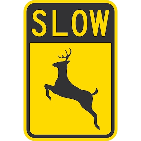 Lyle Slow (w/Reindeer Graphic), 12x18, Engineer Grade, Yellow G-3481-EG_12x18