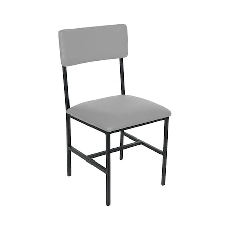 Bfm Seating Meghan Side Chair, Grade 4 Upholstered Seat & Back - Steel Frame - Sand Black Finish JS33CM2154-2154SB