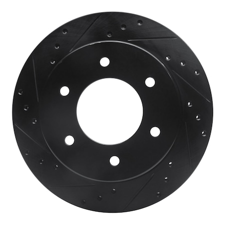 Dynamic Friction Co DFC Brake Rotor - Drilled and Slotted - Black 633-54276L