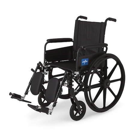 Medline K4 Lightweight Wheelchair with Full-Length Arms and Elevating Leg Rests MDS806550FLA