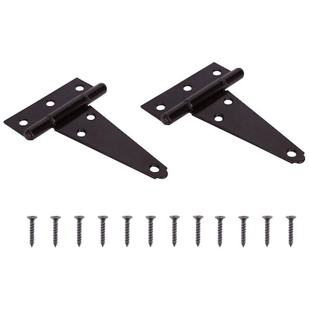 Prosource T-Hinge, Steel, Black, Fixed Pin, 180 deg Range of Motion, 46 Pair lb HTH-B04-C2PS
