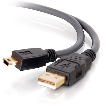 C2G Ultima Series 16.4ft USB A to USB Mini B Cable - USB to Mini B Cable - USB 2.0 - Black - M/M 29653
