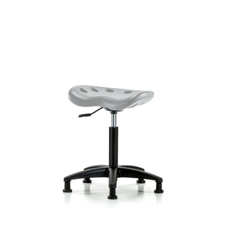 Blue Ridge Ergonomics Polyurethane Tractor Stool - Medium Bench Height with Stationary Glides in Gray Polyurethane PTMBSL-RG-NF-RG-GRY