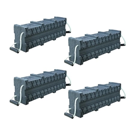 Mytee Products Cribbing Block Stacker 6in x 7in x 24in - Black - High Density Polymer Material, 4PK CB-6x7x24x4
