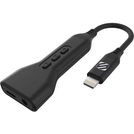 Scosche Audio Adapter 3.5mm for Apple Lightning Devices, Black I3AAP