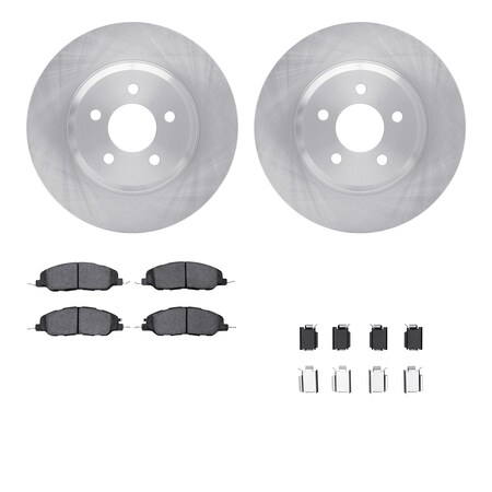 Dynamic Friction Co DFC Brake Rotor with 5000 Brake Pads and Hardware Kit 6512-99041