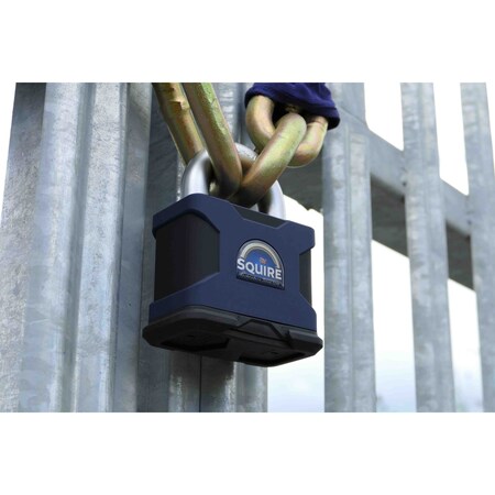Squire Stronghold SS100CS-KA Heavy Duty Boron Steel Closed Shackle Padlock, CEN6, Military Grade, Keyed Alike SQ-SS100CSKA