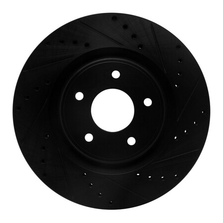 Dynamic Friction Co DFC Brake Rotor - Drilled and Slotted - Black 633-67104R