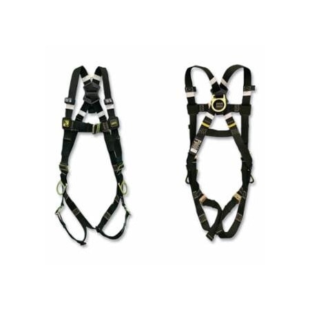 Miller H500 Welding Harness, Back and Side D-Rings, XXL, Quick Connect Leg and Chest Buckles 493-H5WS1S3