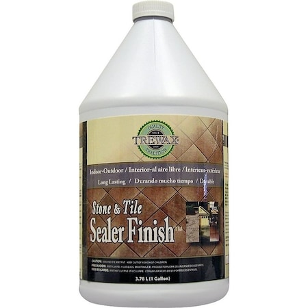 Trewax Stone and Tile Floor Sealer, 1 gal, Liquid, Low, Clear 887171970