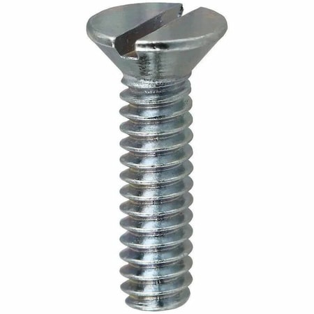 Dottie #10-24 x 1-1/4 in Slotted Flat Machine Screw, Zinc Plated Carbon Steel, 100 PK FM1024114