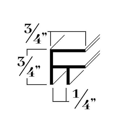 Brunner Aluminum Outside Corner Trim 3/4" x 3/4" for 1/4" material, 6063-T5 6 Feet Satin Anodized G250 S6