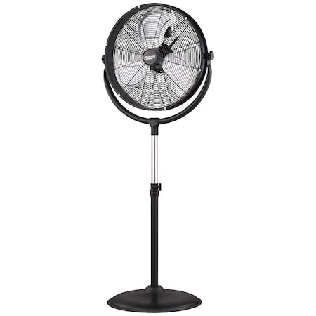 Powerzone PowerZone FES50-T5 High-Velocity Pedestal Stand Fan, 3-Blade, 3-Speed, 120 V, Black FES50-T5