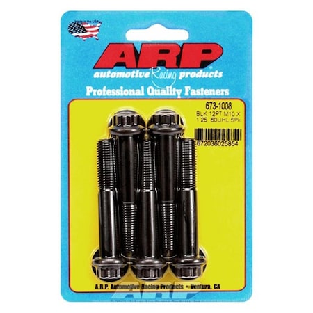 Arp 673-1008 10 mm x 1.25 in. 12 Point Bolt Kit - Set of 5, 5PK ARP673-1008