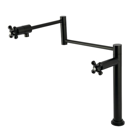 Kingston Brass Deck Mount Pot Filler Faucet, Matte Black KS4700PKX
