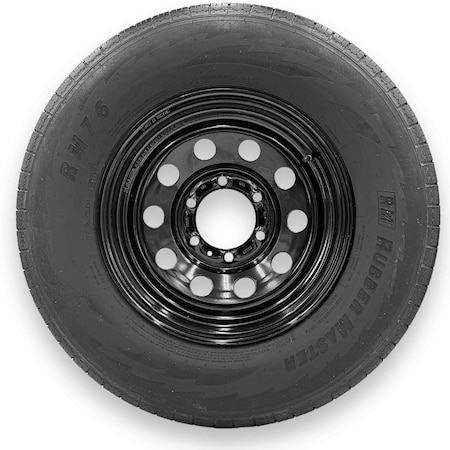 Rubbermaster - Steel Master ST225/75R15 8 Ply 6 On 5.5 Bolt, Black Wheel Assemblies 599565BLK
