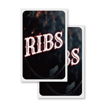 Signmission Ribs, Vinyl Decals Only 24 Inch x 36 Inch, Vinyl Decal, 2PK DSB-2436-2PACK-30420