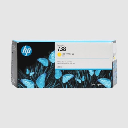 Hp 738 (676M8A) DesignJet T850, T950 Series Yellow Ink Cartridge (300 ml) 676M8A