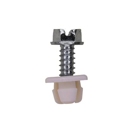 Auveco Slotted Hex Washer Head License Plate Screw & Nut Kit #14 x 3/4in, 50PK 23283