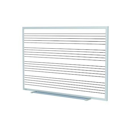 Ghent Music Staff Porcelain Whiteboard, Magnetic, 4'H x 8'W GM1-48-MS