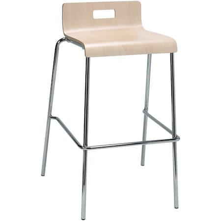 Kfi Low Back Barstool, Natural BR9333-NA