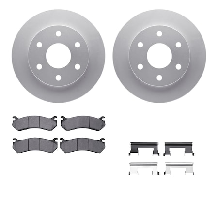 Dynamic Friction Co DFC GEOSPEC Coated Rotor- Heavy Duty Brake Pad includes Hardware 4412-48012