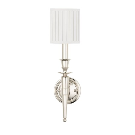 Hudson Valley Lighting Abington 1 Light Wall Sconce 4.75 In. Polished Nickel 4901-PN