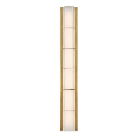 Euf Gibraltar, Vanity, 37", Antique Brass, White Strie Glass 50176-014