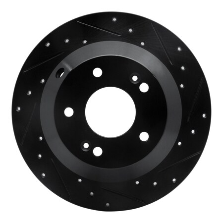 Dynamic Friction Co DFC Brake Rotor - Drilled and Slotted - Black 633-03050R