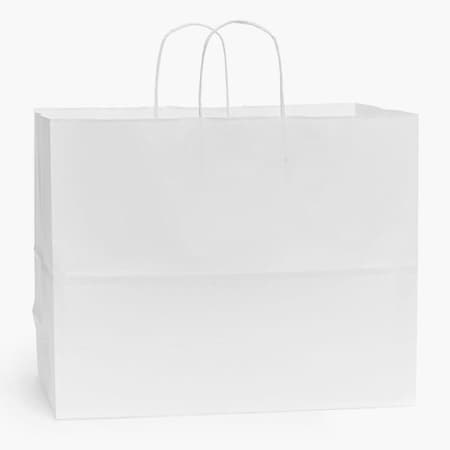 Nashville Wraps White Kraft Paper Shopping Bags, Vogue 16x6x12.5in, 250PK VOGWH