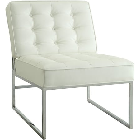 Ave 6 Collection: Anthony Chair, White Back, 26 in W 33" L 32-1/2" H, No Arms, Leather Seat ATH51-W32