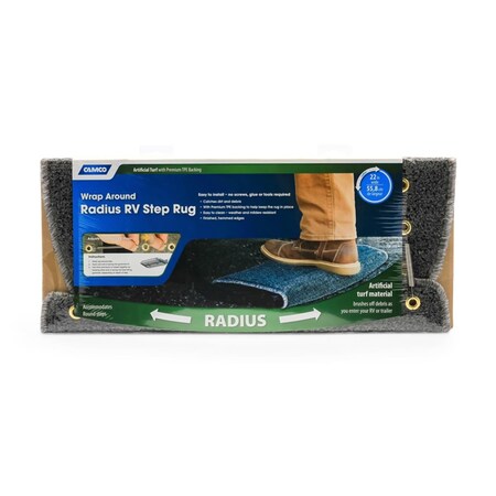 Strike3 Wrap Around Step Rug, Gray - 18 in. ST3307967