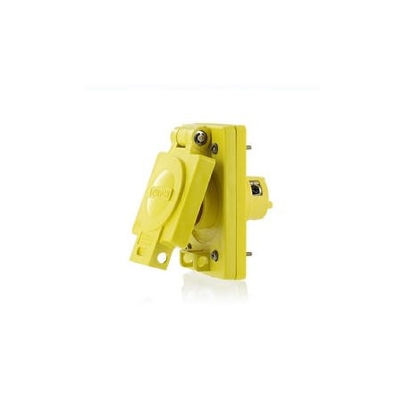 Leviton Watertight Straight Blade Receptacle, Non-NEMA, 10/15 A, 125/250V AC, 3 Pole, Screw Terminals 95W07-S
